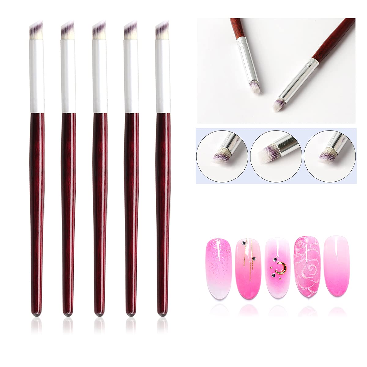 Furniture Hardware Nails - 1/2/3/5PCS Wooden Handle Nail Ombre Brush