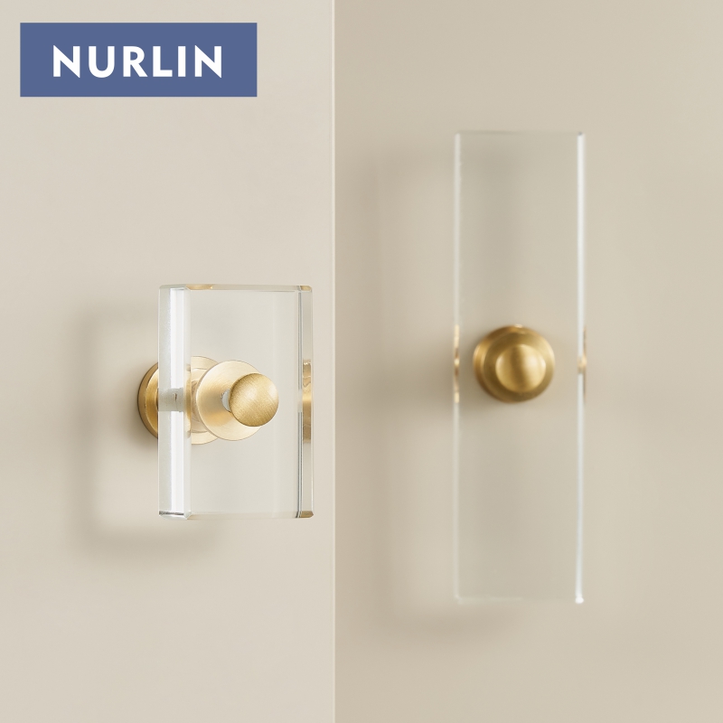 Furniture Hardware Nut - Nurlin Brass Acrylic Cabinet Drawer Wardrobe