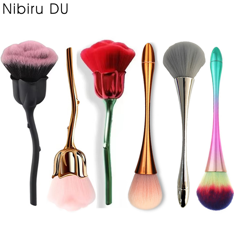 Furniture Hardware Nails - 2PCS Rose-shaped Nail Brush Long-Handled Slim