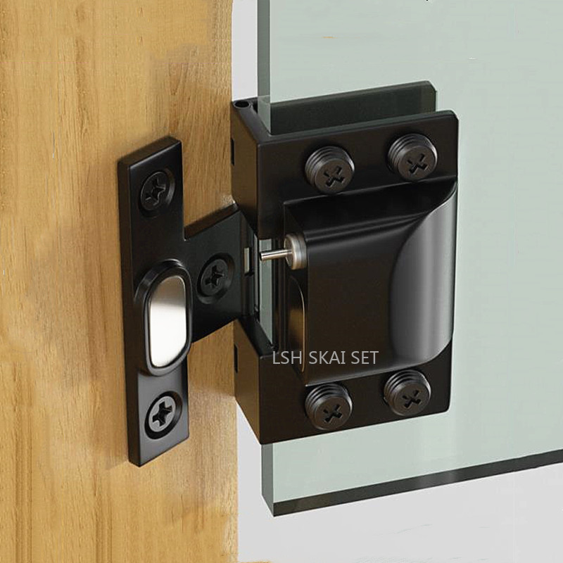 Furniture Hardware Stores - Hydraulic Buffer Silent Glass Hinge Non-penetrating