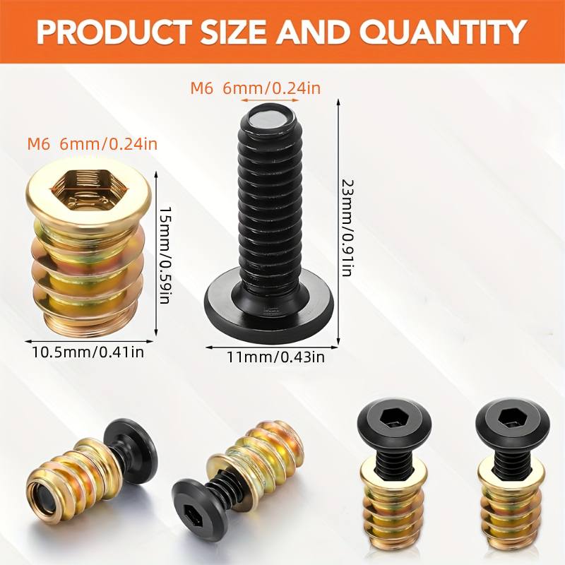 Furniture Hardware Nut - 10PCS Nut Threaded Inserts Combination Tool