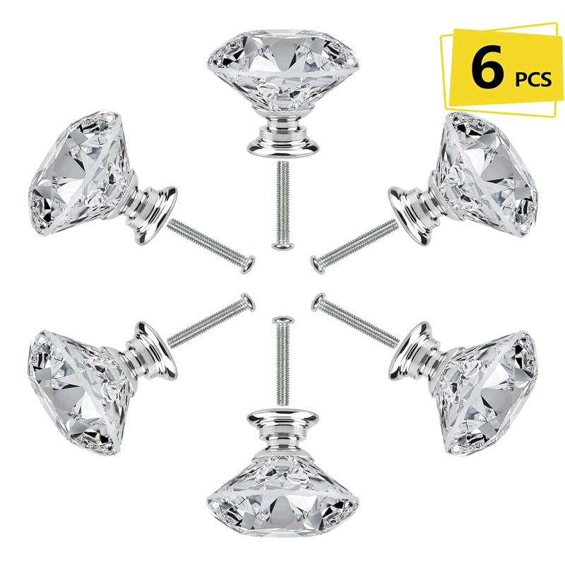 Furniture Joint Hardware - 6Pcs Cabinet Knob with Screws 30mm