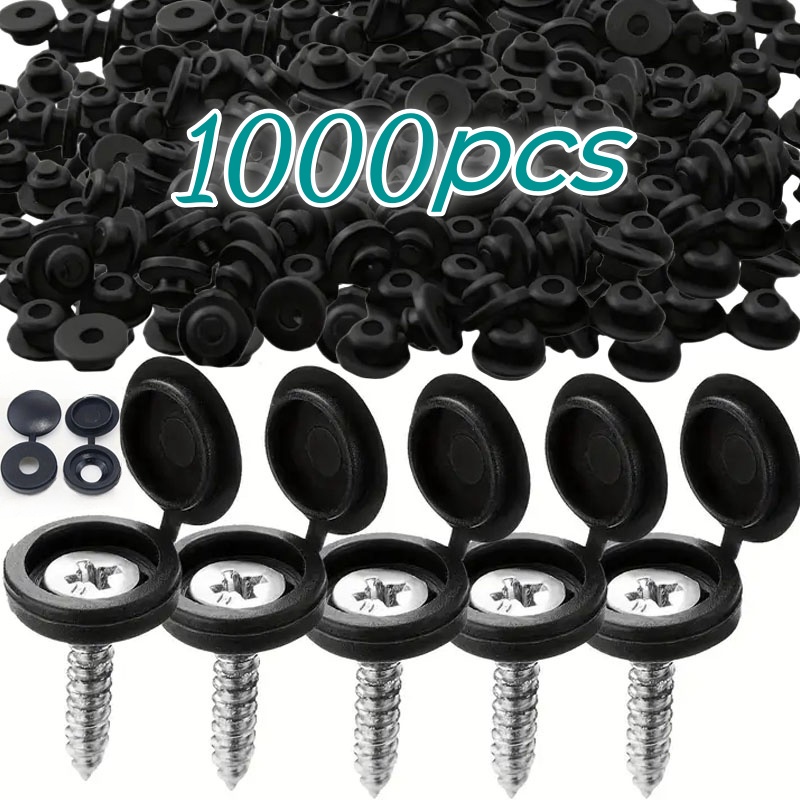 Furniture Hardware Nut - 1000pcs Hinged Plastic Screw Cap Cover