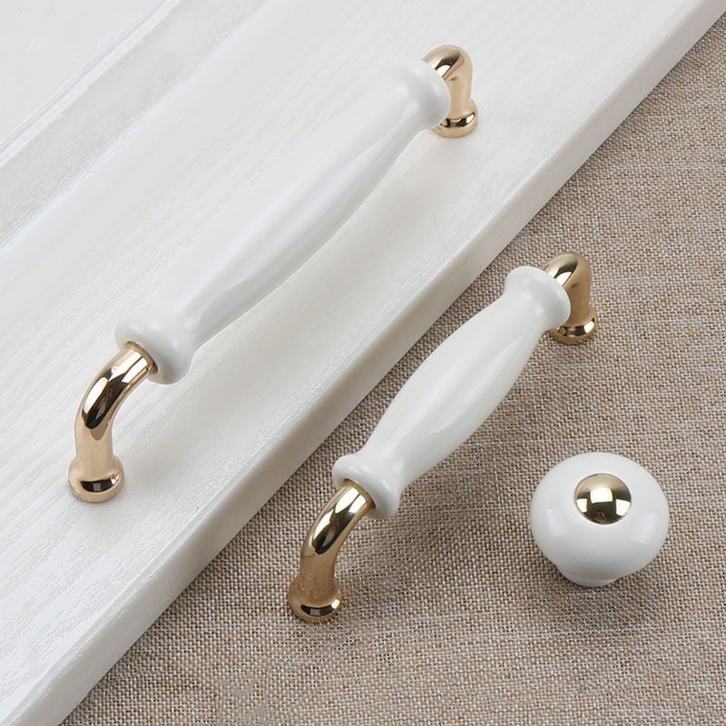 White Ceramic Door Handles Mod - đánh giá và giá Furniture Hardware Nut